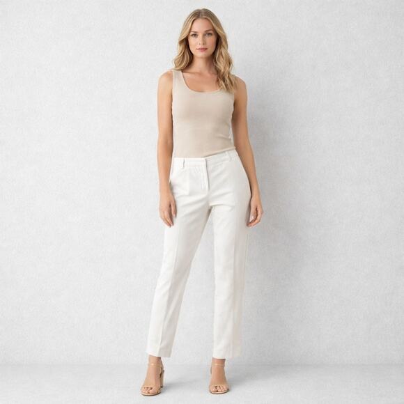 Zara Pants - Zara White Ankle Pants Minimalist Capsule Preppy